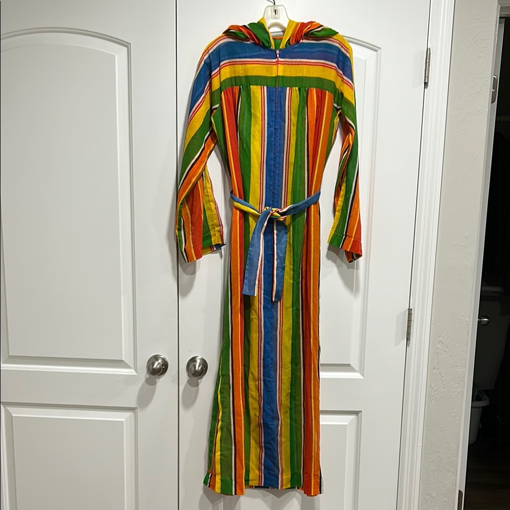 Like new - DOTTI Cabana Stripe Hooded Beach Coverup Dress - Picture 1 of 12